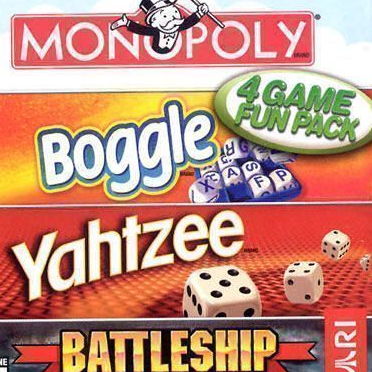 Pack 4 Jeux Fun : Monopoly Boggle Yahtzee Battleship
