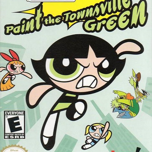 As Meninas Superpoderosas: Pinte a Cidade de Townsville de Verde